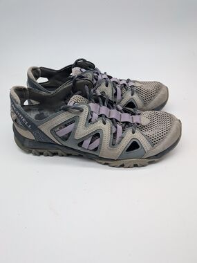Merrell Tetrex Crest Wrap Water Sport Sandals Gray Purple Mesh Size 8